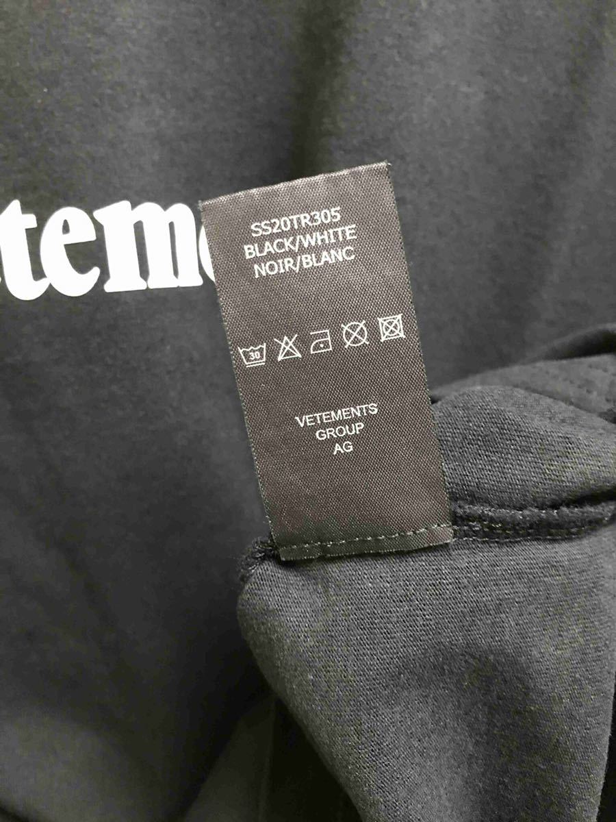 正規新品 20SS VETEMENTS ヴェトモン ビッグタグ パッチ ロゴ オーバー