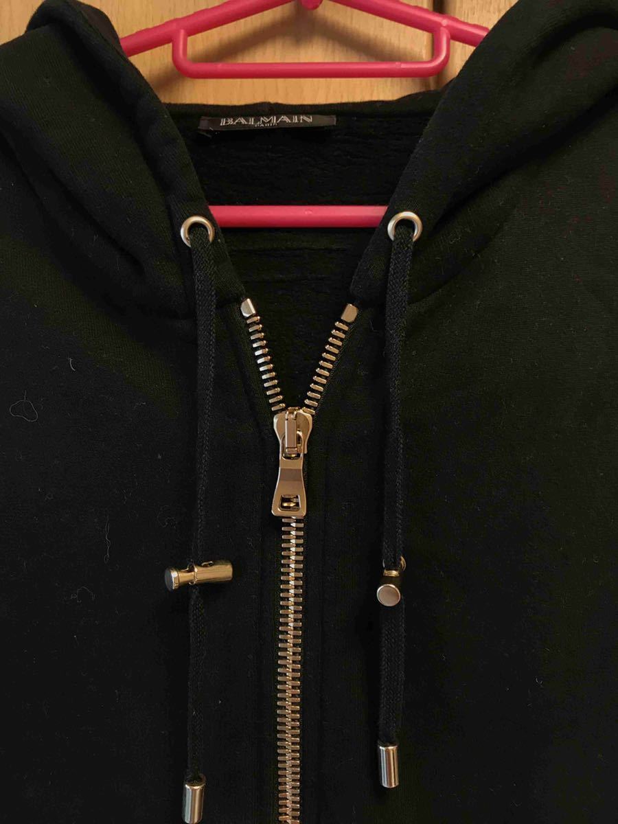 国内正規 16AW BALMAIN バルマン サイドジップ ジップアップ パーカー