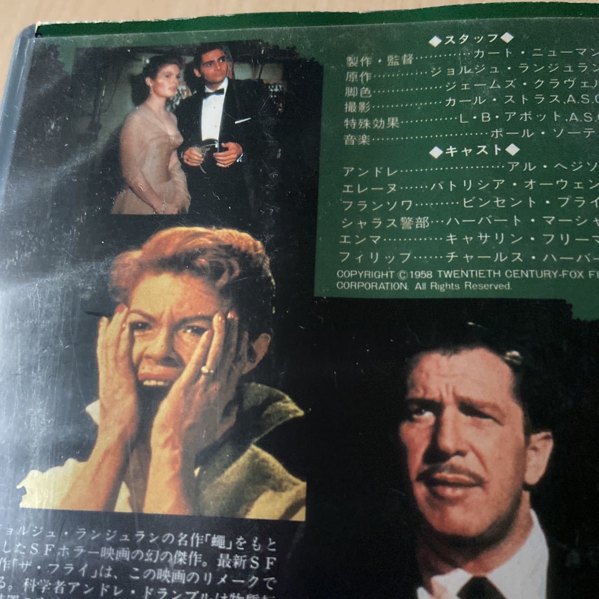 ◆蝿男の恐怖◆VHSビデオテープ◆1958年米◆古典ＳＦホラー◆名作、コレクターズ◆レンタルUP◆廃盤◆希少◆_画像5