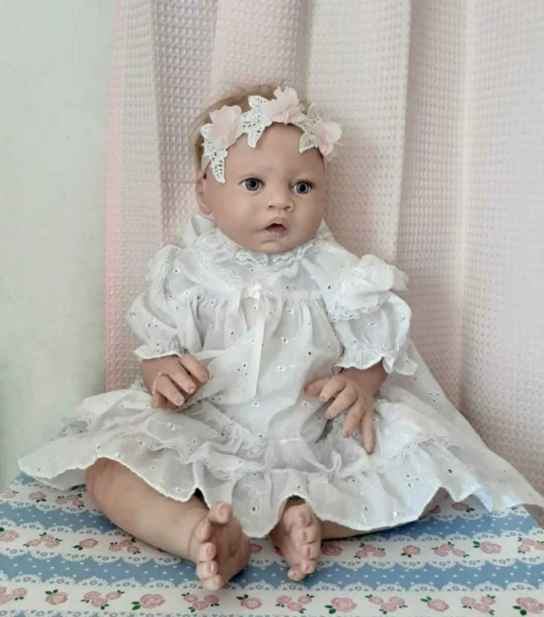 リボーンベビー リボーンドール 女の子 約54cm 約2.4kg 植毛 海外アーティスト ハイクオリティ リアル 赤ちゃん 人形