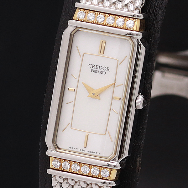 1円☆稼働◎正規良品【セイコー】QZ クレドール 1E70-3C10 SS×18KT