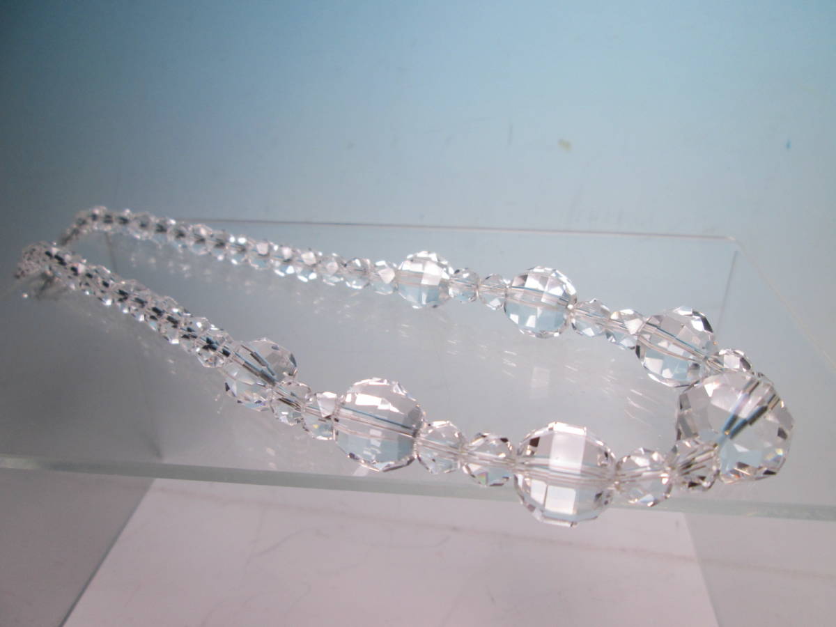 ☆SILVER 大粒な本水晶の美しいカットのデザインネックレス 44g_画像5