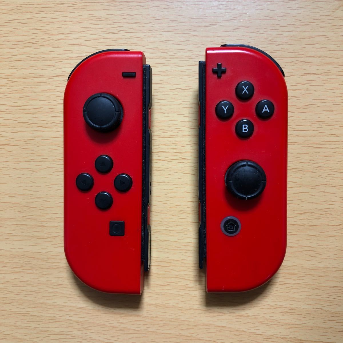 ★Nintendo Switch Joy-Con (L)(R)レッド　動作確認OK  純正ストラップ　純正グリップ付