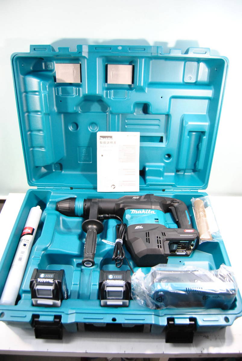 1円~ 未使用 makita マキタ 充電式ハンマ HM001GRMX ブルー 4.0Ah 40V