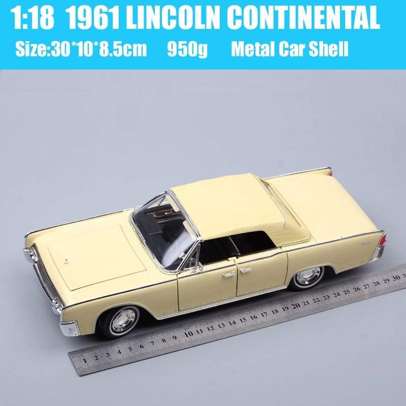 限定版 ダイキャストカー モデルカー ミニカー レア イエロー 黄色 Continental Lincoln 1961 1 18 コレクション アメ車 ディスプレイ インテリア 乗用車 Labelians Fr