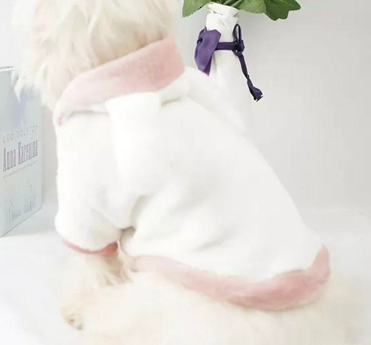 PayPayフリマ｜犬の服 犬の服うさぎ 犬の服スウェット犬の服フリース ジャンバー白色Sサイズ