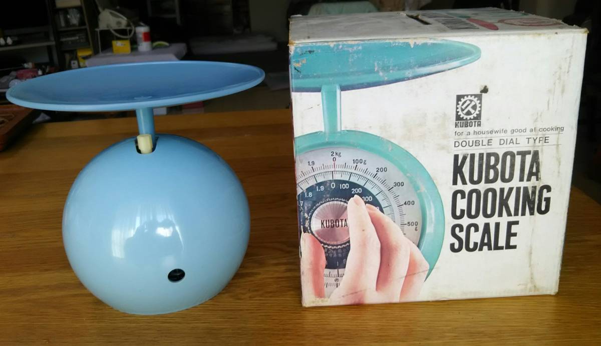 クボタ キッチスケール 壁掛け 昭和レトロ レトロポップ インテリア 青