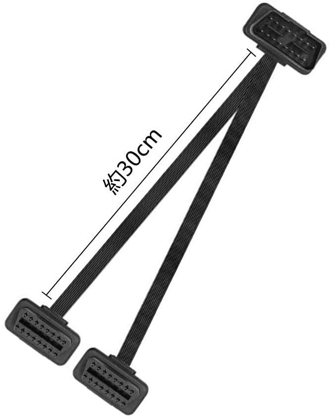 16PIN 2 divergence flat cable OBD2 divergence cable 30cm flat cable