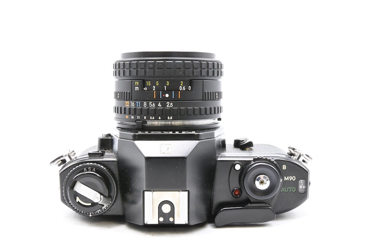 ◇ Nikon ニコン EM + NIKON LENS SERIES E 35mm F2.5 + NIKON LENS SERIES E 100mm F2.8 MF一眼 広角単焦点 中望遠単焦点レンズ セット_画像4