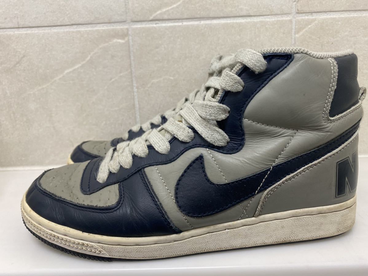 2003 NIKE TERMINATOR HI 灰×紺 US8.5 ターミネーター 307147-041
