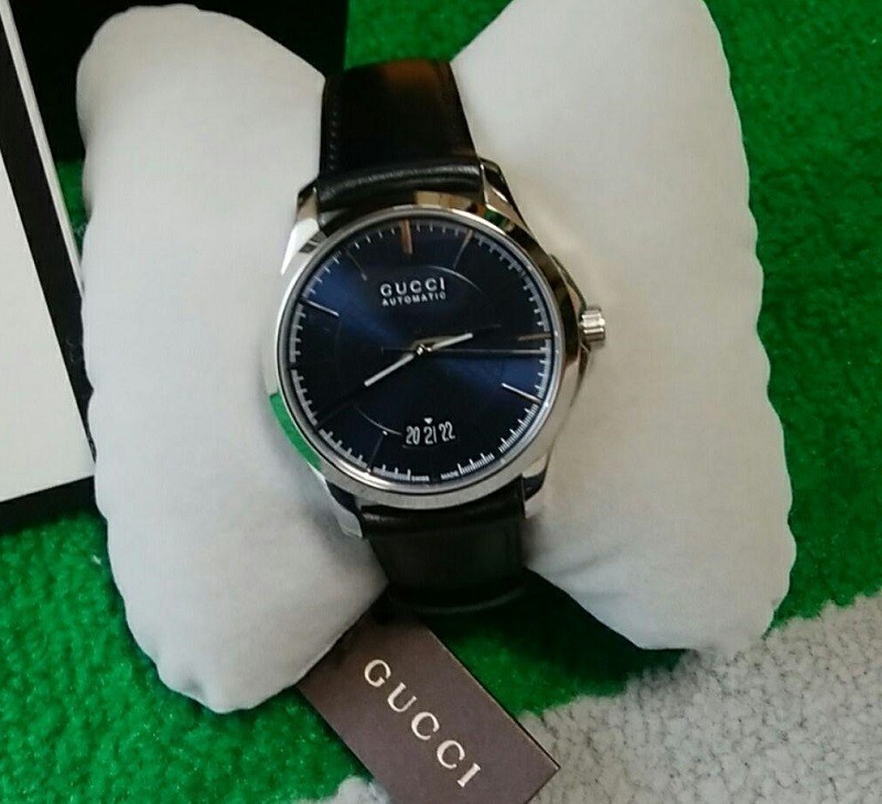 グッチ Gタイムレス 新品 腕時計 ブラック YA126443 ブルー 未使用品 並行輸入品