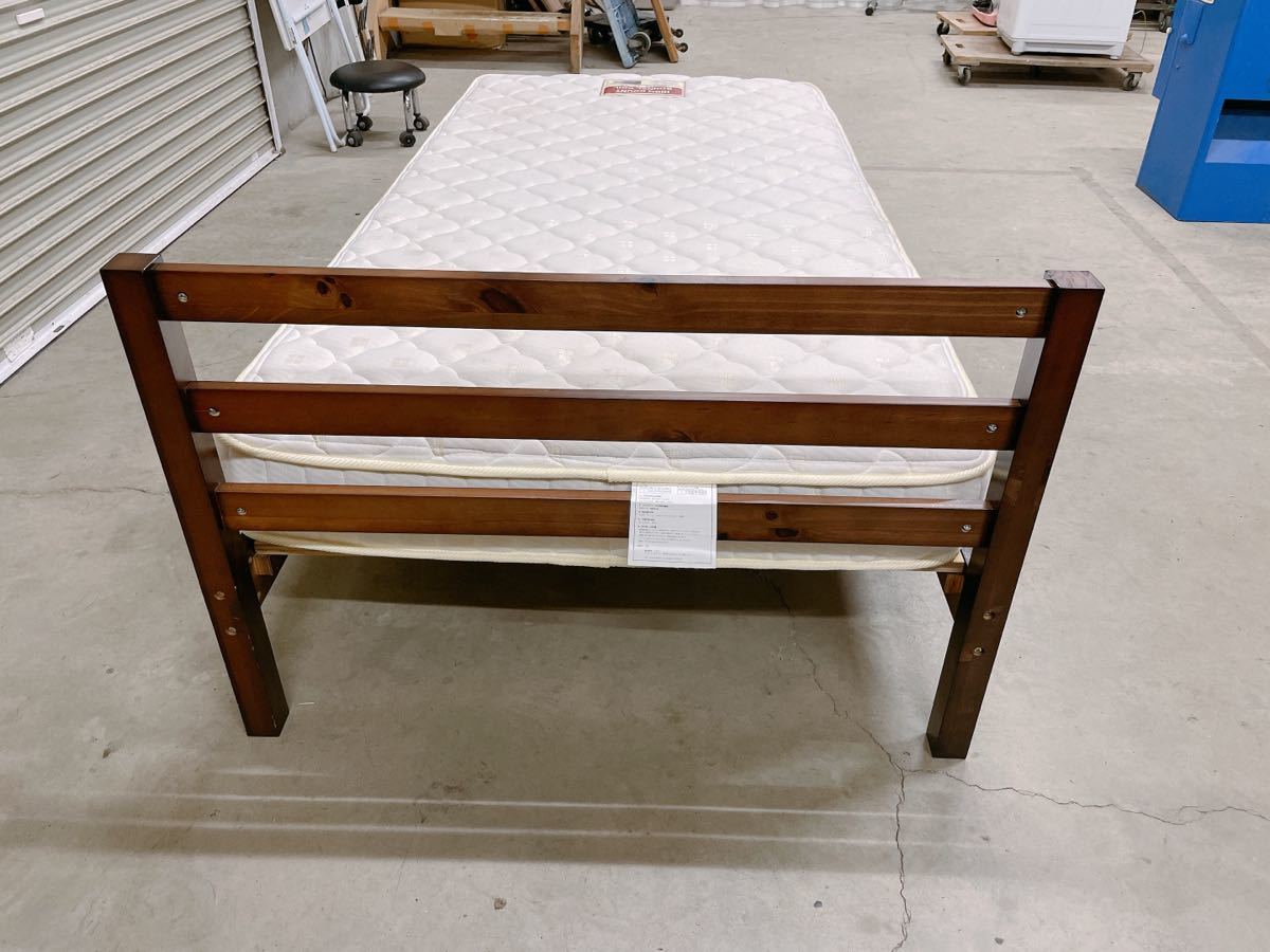 NITIRI ニトリ シングルベッド マットレス付き 木製ベッド パック DBR 