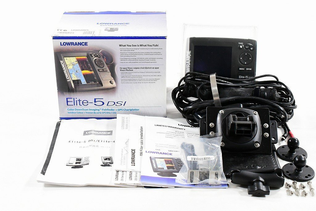 送料無料！週末値下げ！！ローランス Elite-5 DSI GPS魚探-