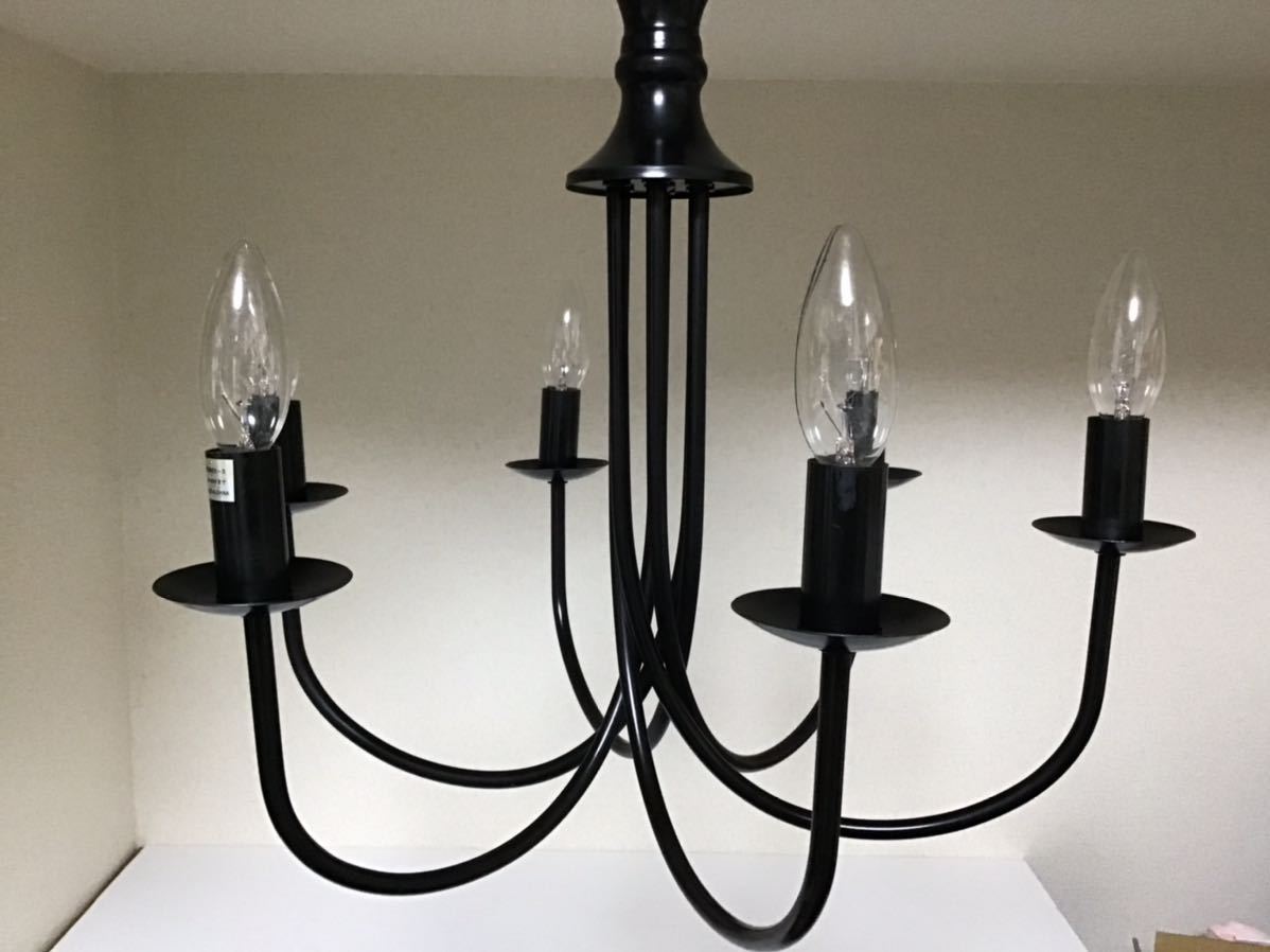  chandelier 6 light simple modern black lighting equipment interior pendant light Northern Europe antique style 