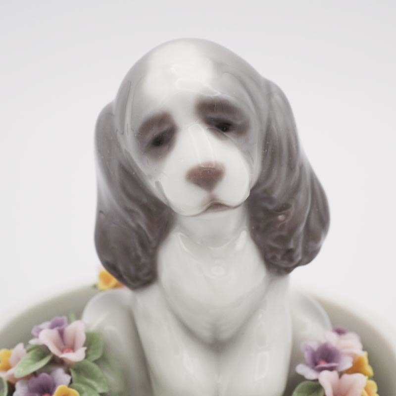 【美品】 リヤドロ LLADRO 6617 エッグコレクション 仔犬 Puppy Surprise スペイン製 フィギュリン 子犬 イヌ