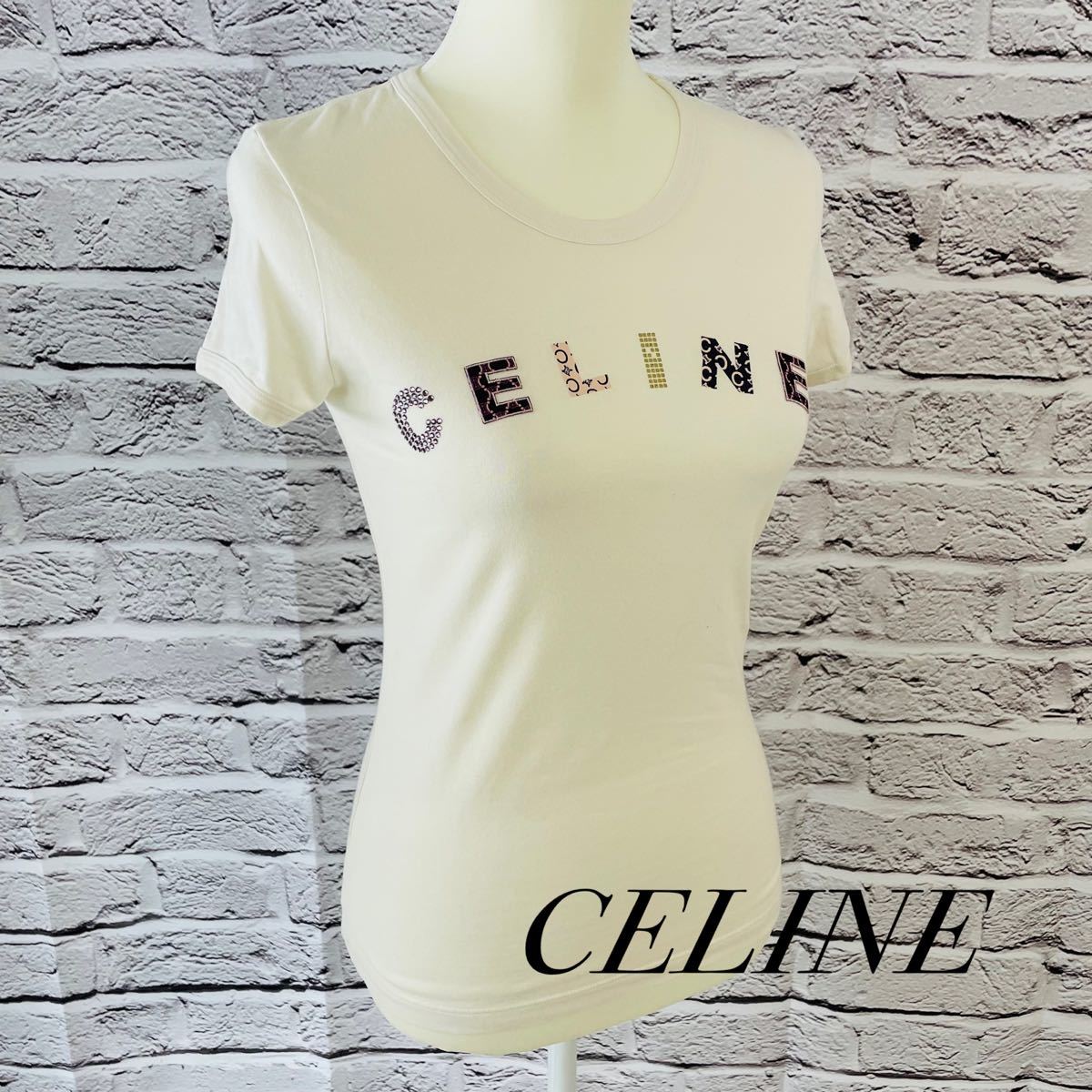 美品】CELINE セリーヌ マカダム スパンコール 半袖Tシャツ（¥9,800