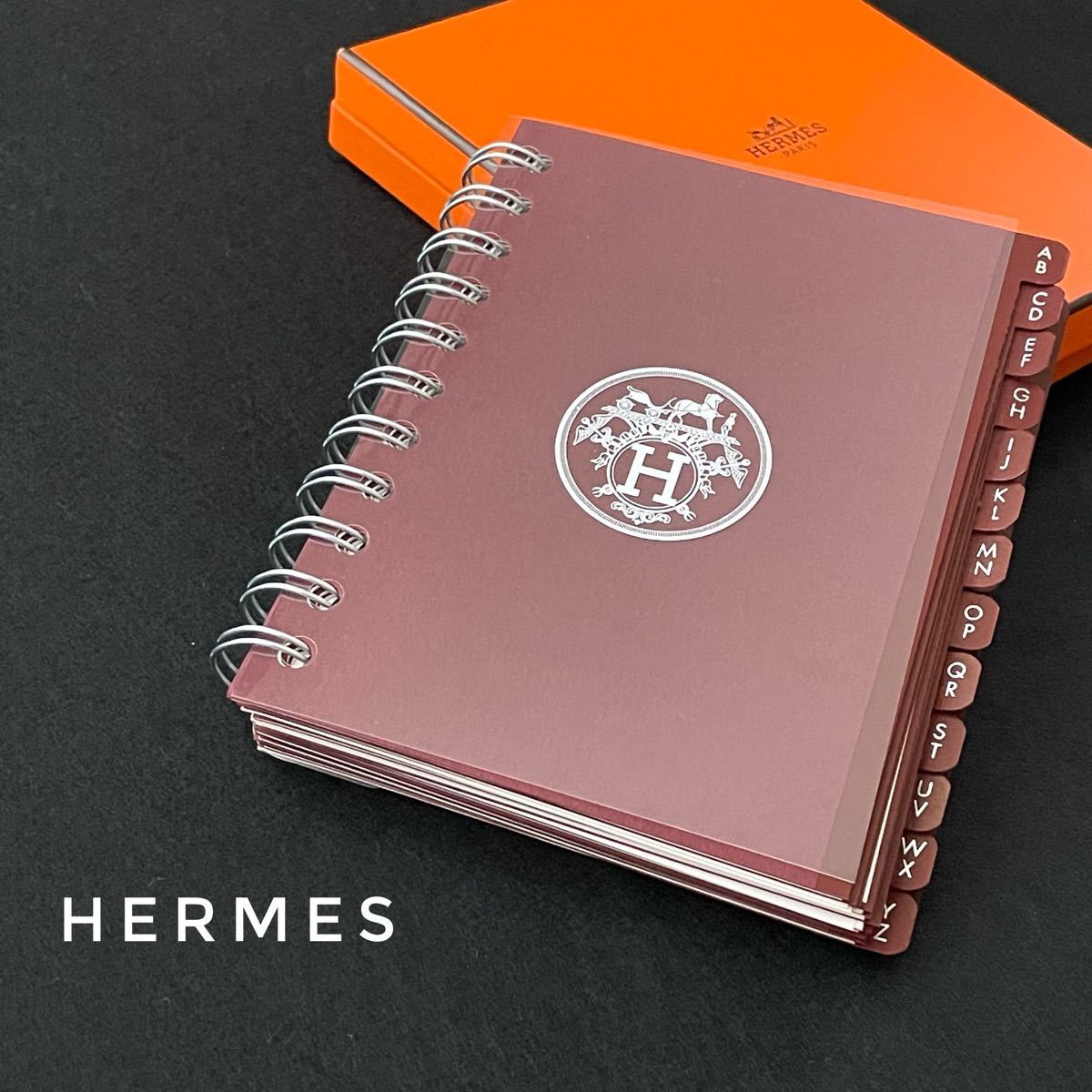 HERMES】エルメス 手帳 リフィル ブラウン 箱付き ユリス ノート HERMES】エルメス 手帳 リフィル ブラウン 箱付き ユリス ノート