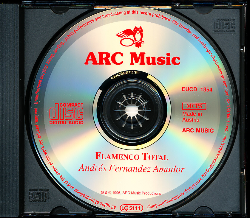 盤面良好 ARC アンドレス・フェルナンデス・アマドール/Andres Fernandez Amador - フラメンコ・トータル　4枚同梱可能　4B07GW189VC_画像3