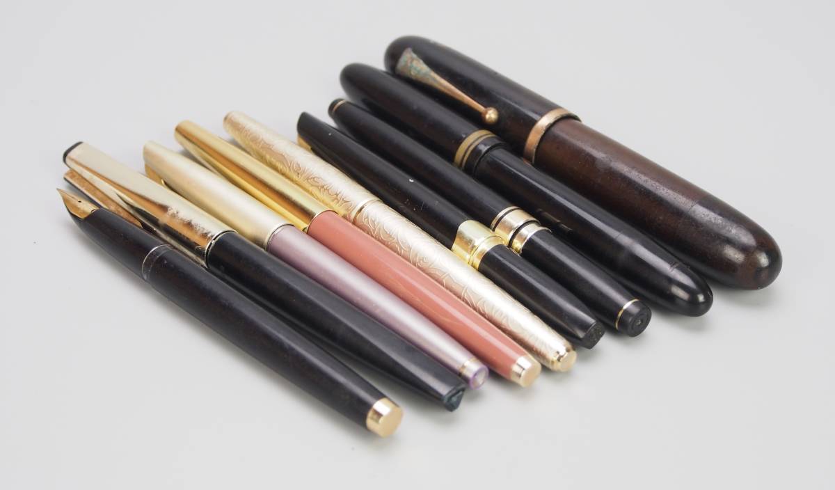 AZ-878 ヴィンテージ 万年筆 9本まとめ ペン先 14K 18K 21K 細字