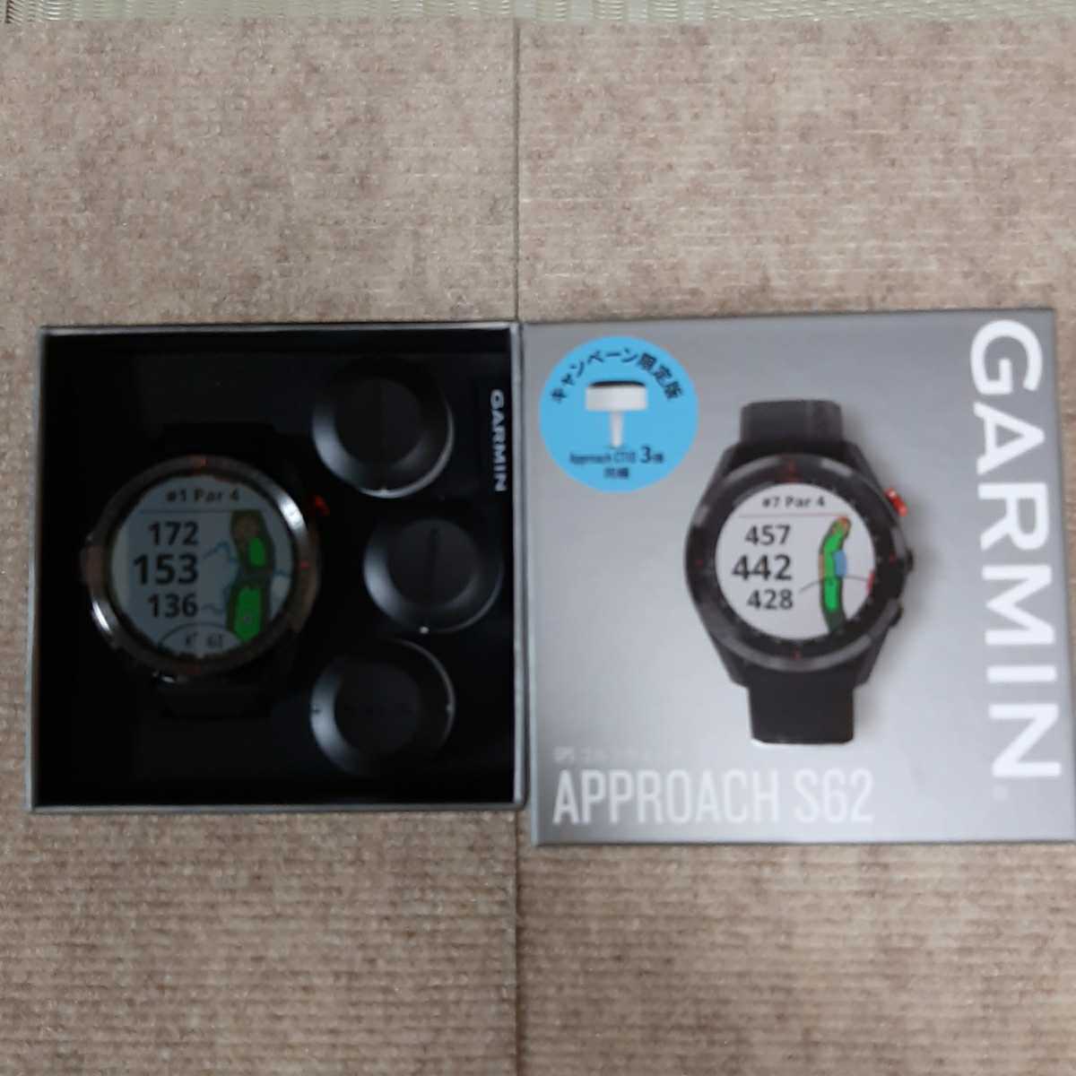 新品限定ガーミン(GARMIN) アプローチS62 黒 ブラック保証書発行可