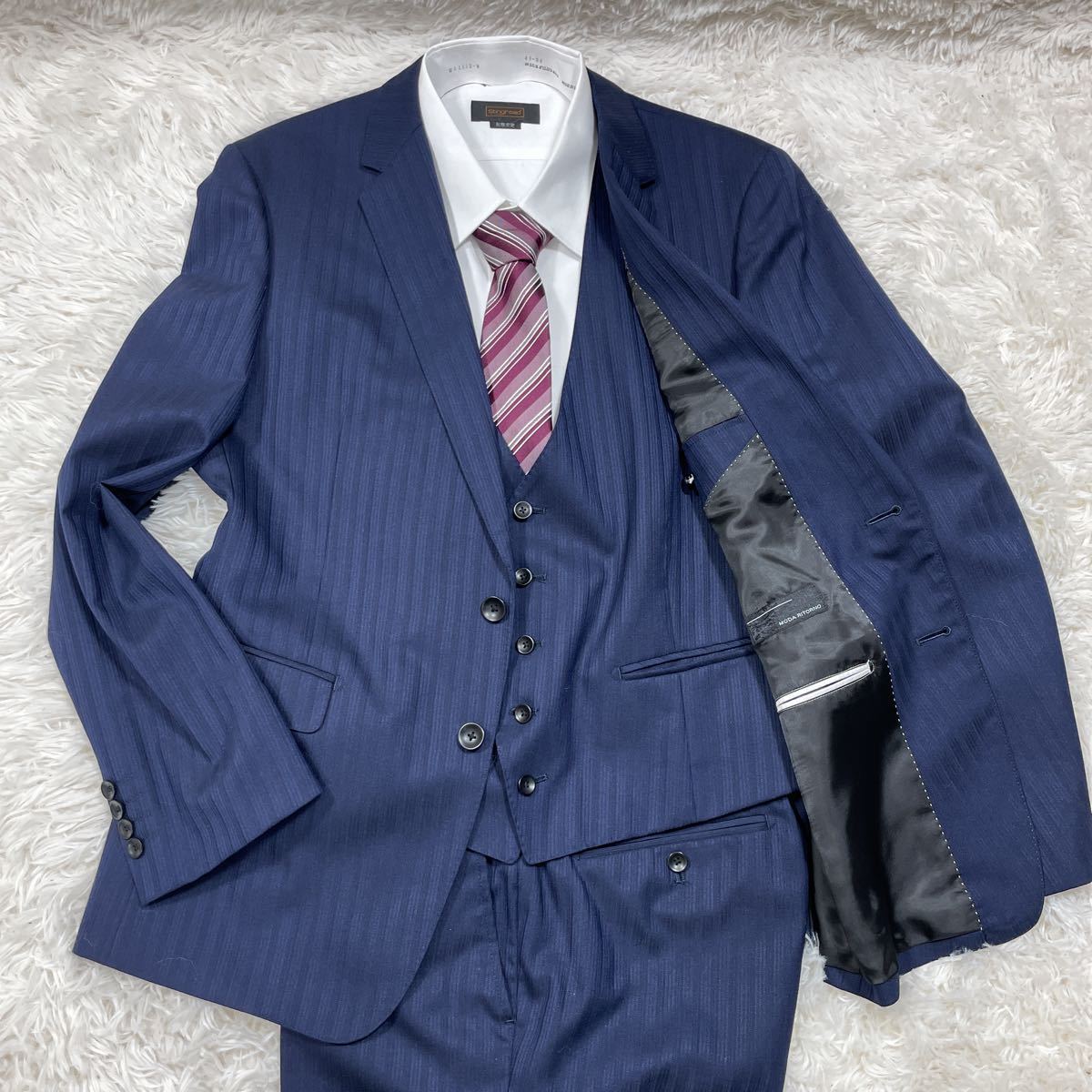 1円 モダリトルノ【出来る男のアイテム】MODA RITORNO 美品スーツ