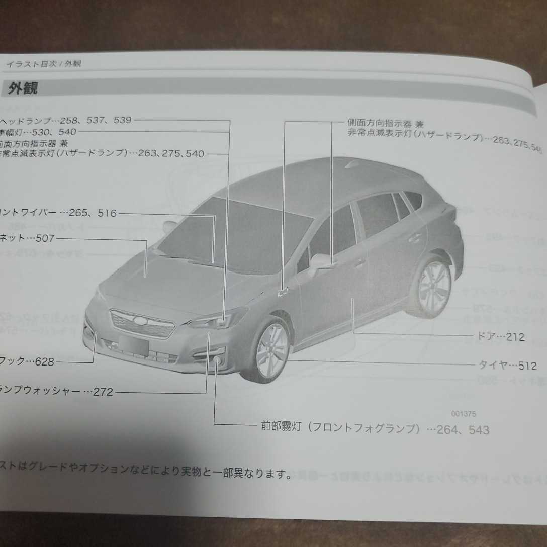 GK2 GK3 GK6 GK7 GT2 GT3 GT6 GT7 スバル インプレッサ スポーツ G4 取扱説明書 2017年6月発行