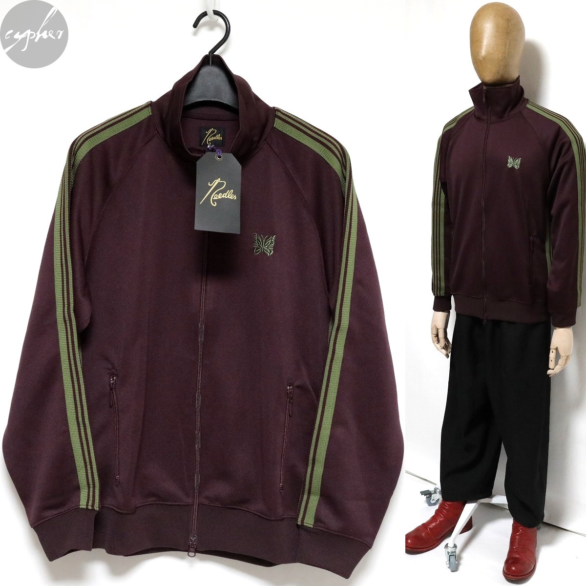 NEEDLES トラックジャケットMサイズ マルーン色 Yahoo!オークション - M 新品 21AW Needles Track Jacket Maroon
