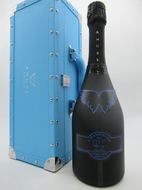 ラベルが光る エンジェル シャンパン ヘイロー HALO ブルー ブリュット 白 ルミナスボトル 箱付き 750ml