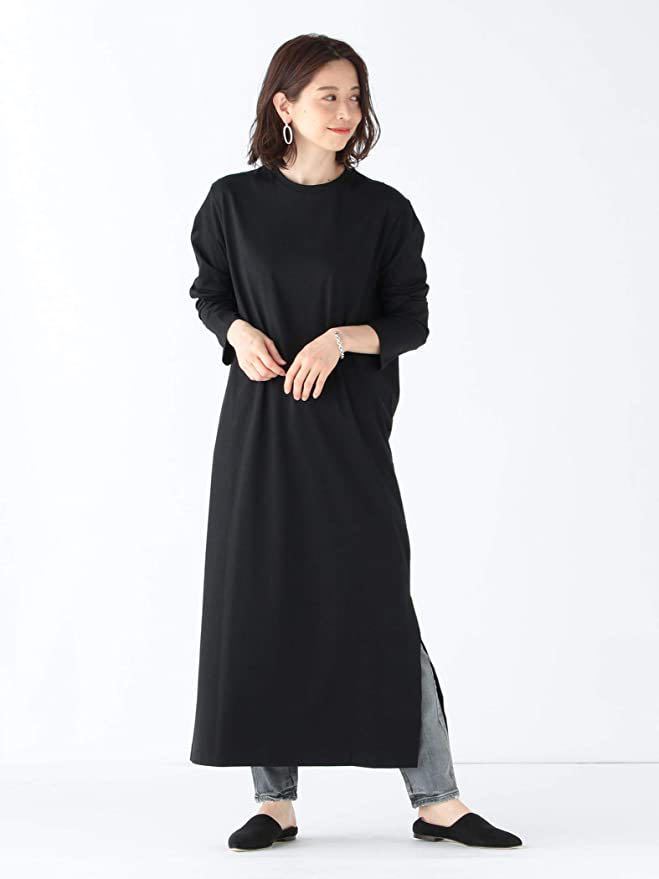 ATON エイトン SUVIN 60/2 LONGSLEEVE DRESS ロングスリーブドレス ワンピース