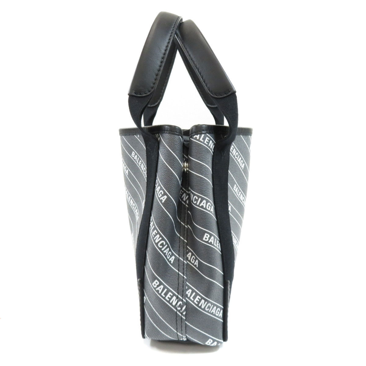 BALENCIAGA バレンシアガ 390346 ネイビーカバス XS ハンドバッグ PVC