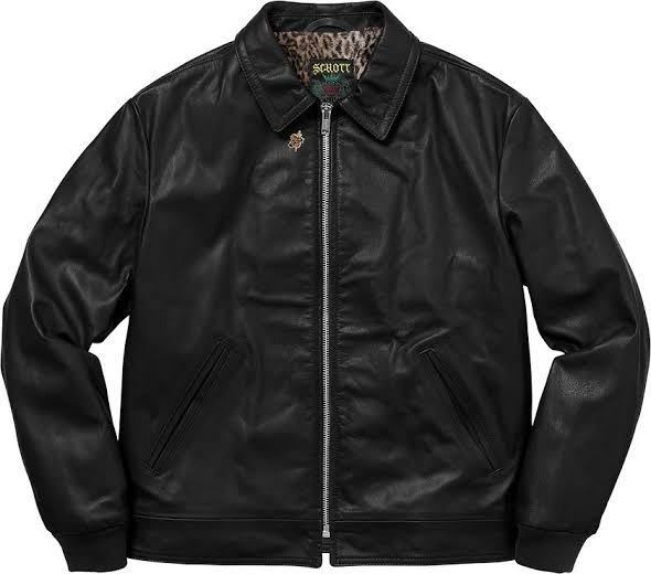 Supreme Schott Leopard Lined Leather Work Jacket レザー Supreme Schott Leopard Lined Leather Work Jacket レザー