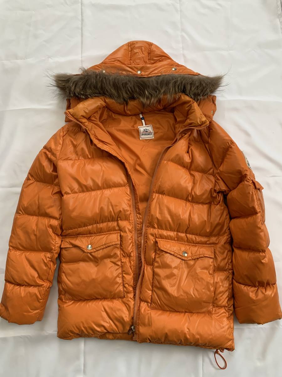 PYRENEX ピレネックスのダウンジャケット 美品 今はなきオレンジ色