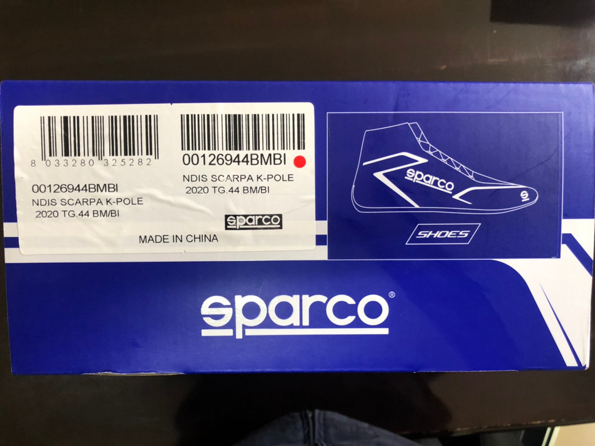 8694円 メーカー直売 SPARCO スパルコ カートシューズ K-POLE Kポール ブラック ライトブルー サイズ48