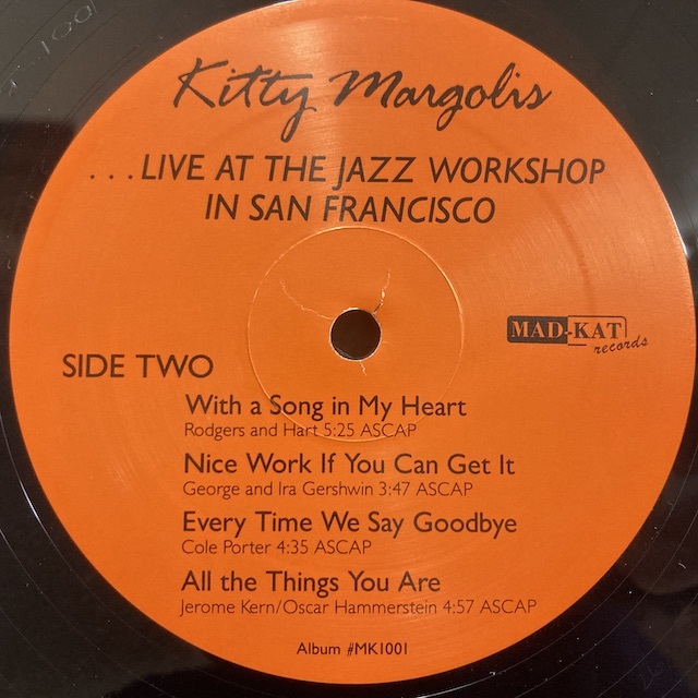 ●即決VOCAL LP Kitty Margolis / live at the Jazz Workshop 0119 米オリジナル キティ・マーゴリス_画像2