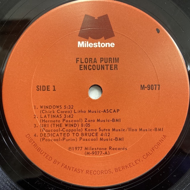 ●即決VOCAL LP Flora Purim / Encounter 87541 米オリジナル、歌詞記載内袋 フローラ・プリム_画像2