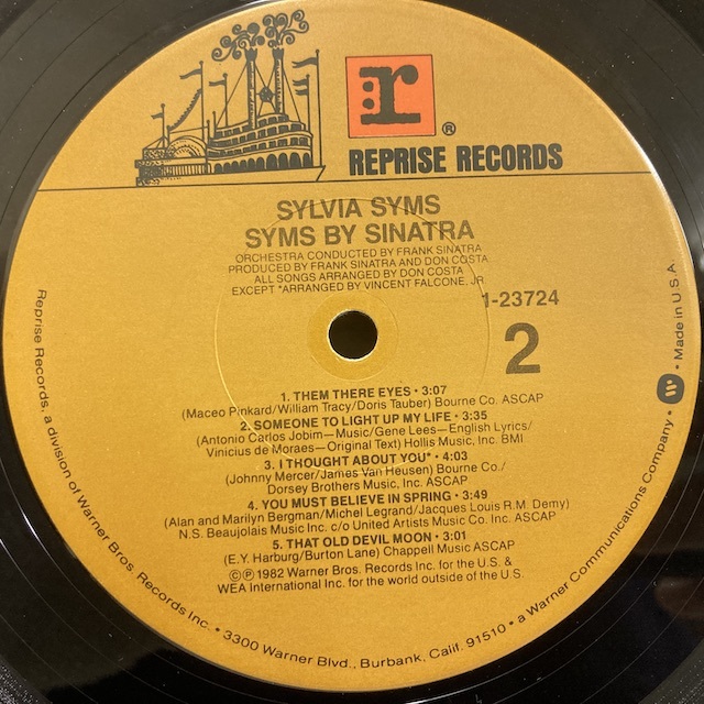 ●即決VOCAL LP Sylvia Syms / Syms by Sinatra 0180 米オリジナル、シルビア・シムズ 本人サイン