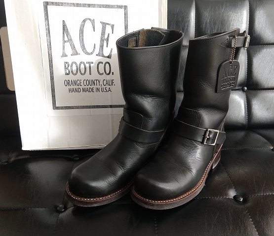 ヤフオク! - 【美中古】ACE BOOTS エースブーツ エンジニア 黒...