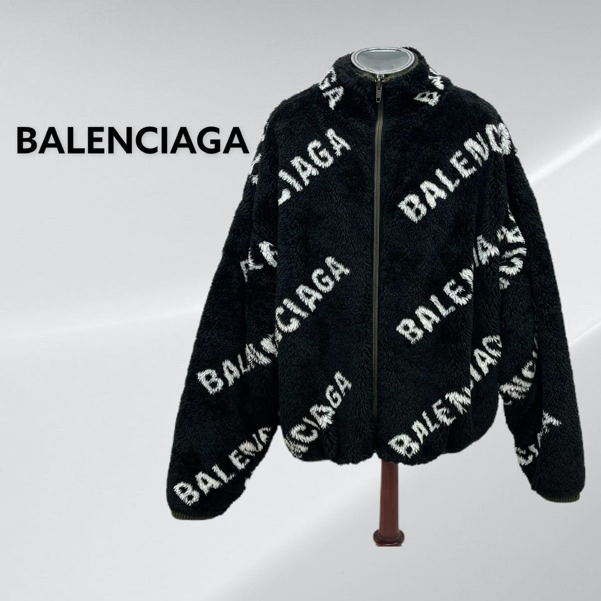BALENCIAGA バレンシアガ 20AW ロゴ 総柄 リバーシブル ニット BALENCIAGA バレンシアガ 20AW ロゴ 総柄 リバーシブル ニット