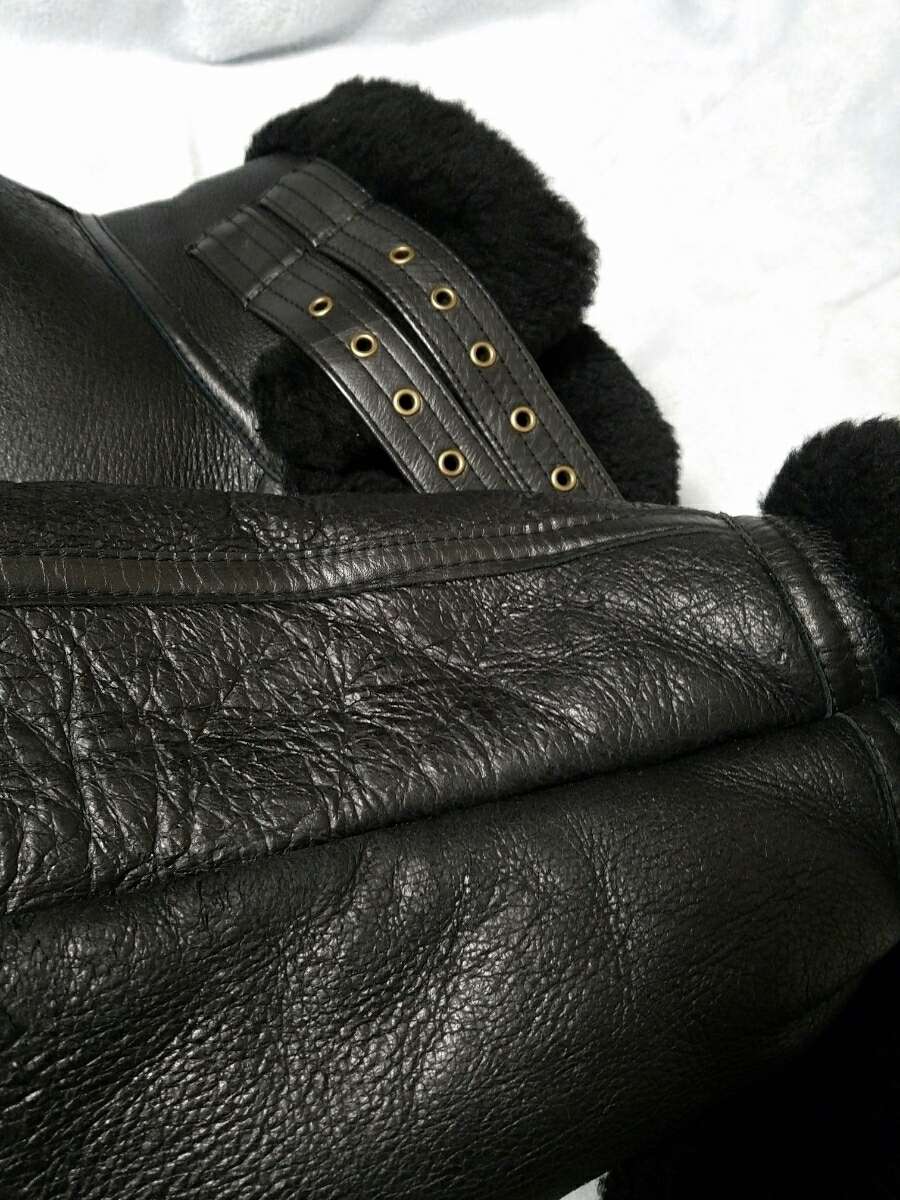 Chairman B-3 Mouton Jacket 黒 L シープスキン ムートンジャケット _画像8