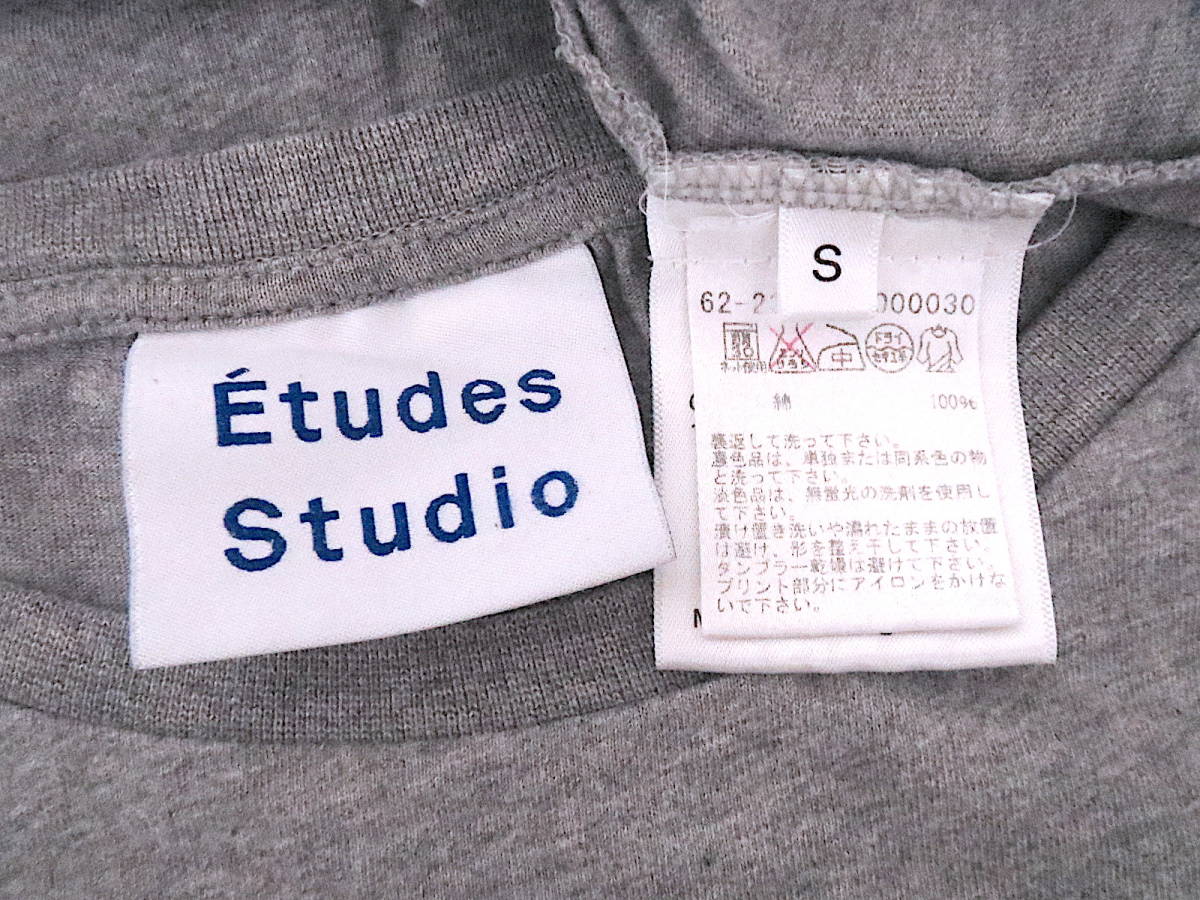 二点以上で送料無料！ 2A4 ETUDES STUDIO エチュードスタジオ 半袖 Tシャツ S メンズ トップス 丸首 グレー 星 スター コットン 綿_画像7