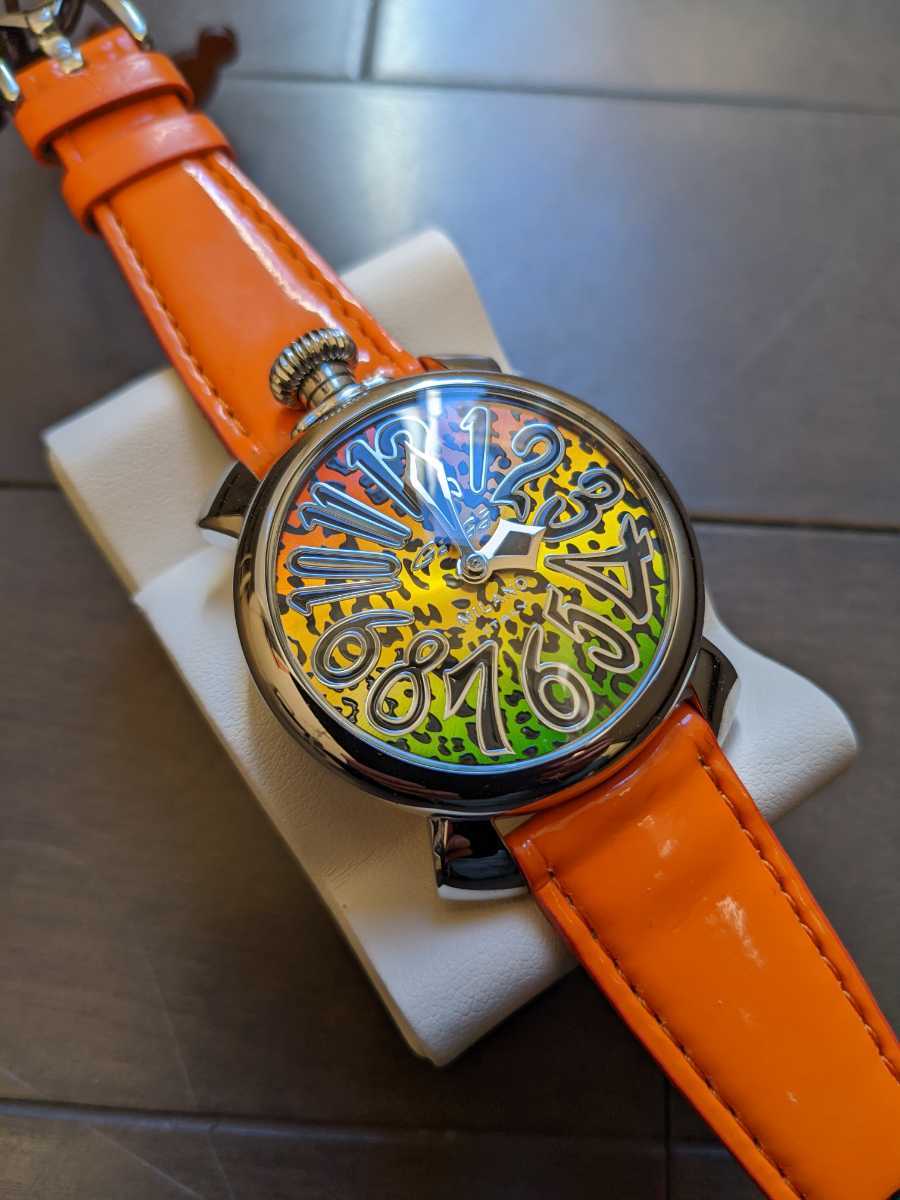 479 ガガミラノ時計 メンズ腕時計 ブラック マヌアーレ48 機械式 手巻き-