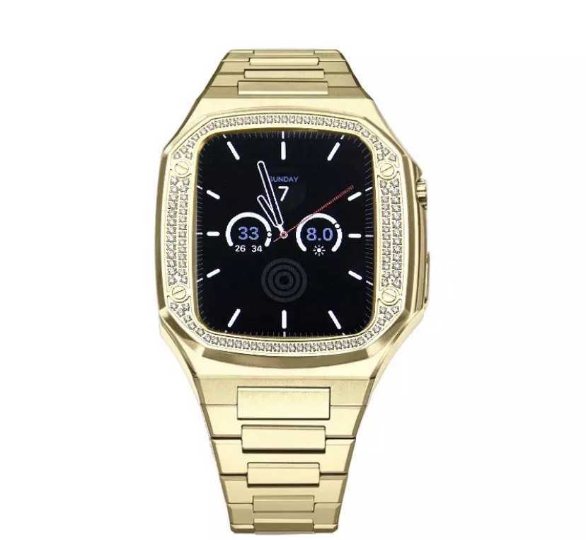 42mm 44mm 45mm 薔薇金色 apple watch メタル ダイヤモンド ジルコニア カスタム 金属 ゴールデンコンセプト golden concept 好きに