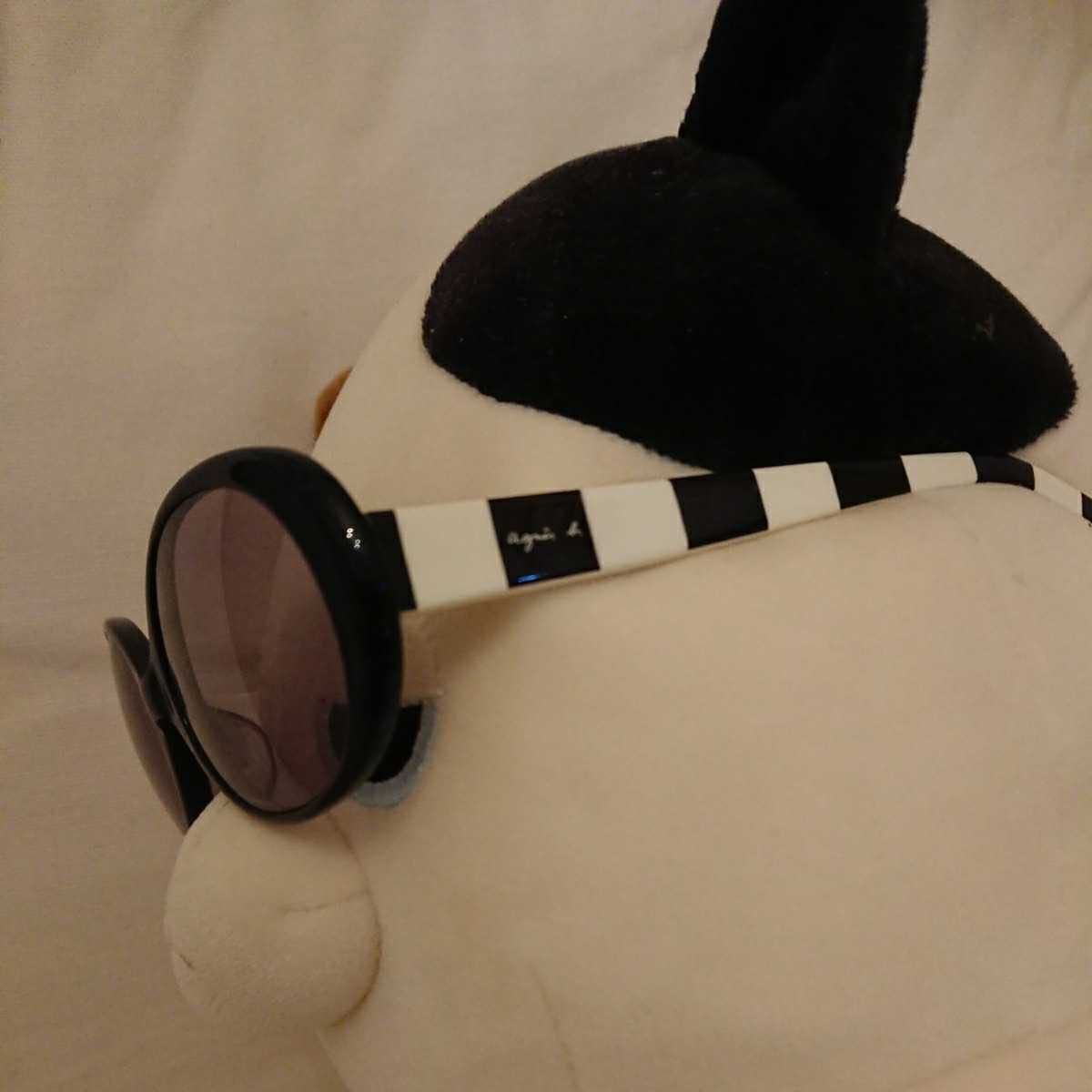 * Agnes b* солнцезащитные очки раунд type окантовка чёрный белый контрольно-измерительный прибор город сосна узор 