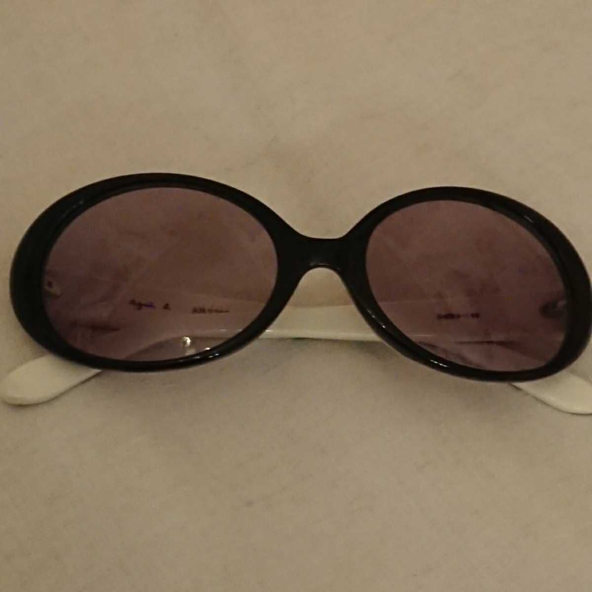 * Agnes b* солнцезащитные очки раунд type окантовка чёрный белый контрольно-измерительный прибор город сосна узор 