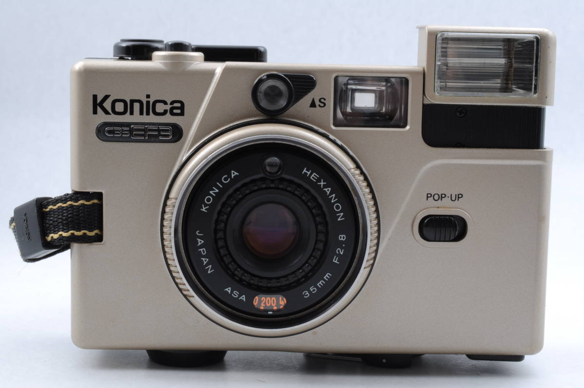 単三電池使用 コニカ Konica C35 EF3 コンパクトフィルムカメラ 管L604 