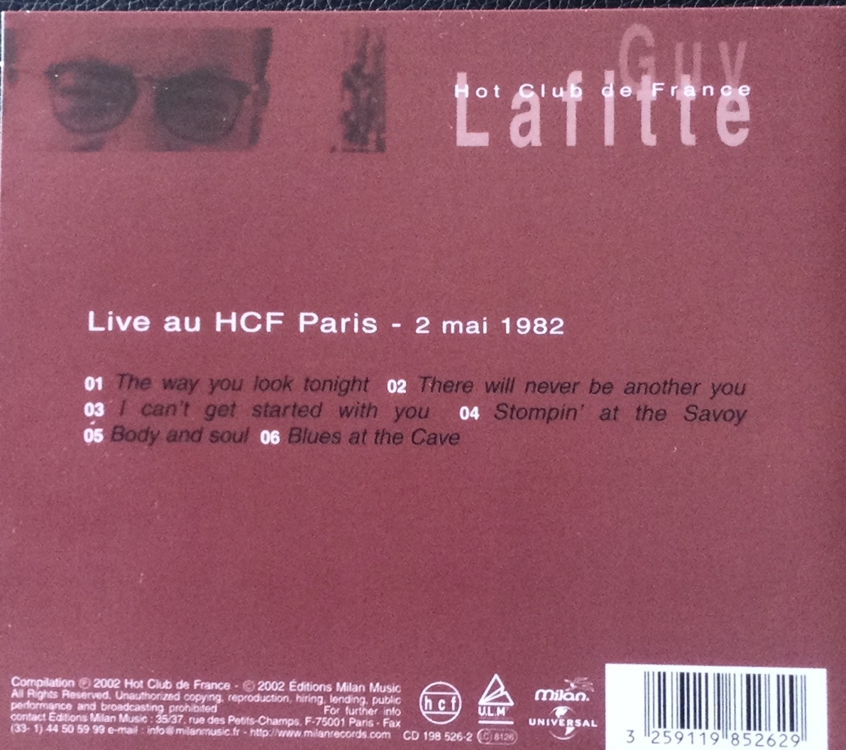 【CD】・美品・デジパック・仏・輸入盤　・Live au Paris_mai 1982 / Guy Lafitteクインテット_画像3