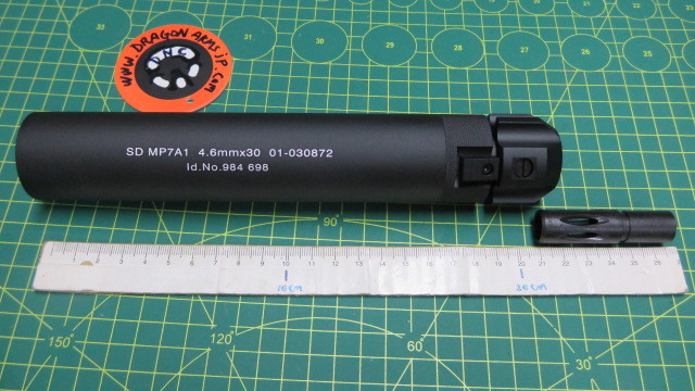 新品東京マルイ製 【誠実】 MP7ガスガン用ANGRY 世界の人気ブランド GUN製サイレンサーセットです