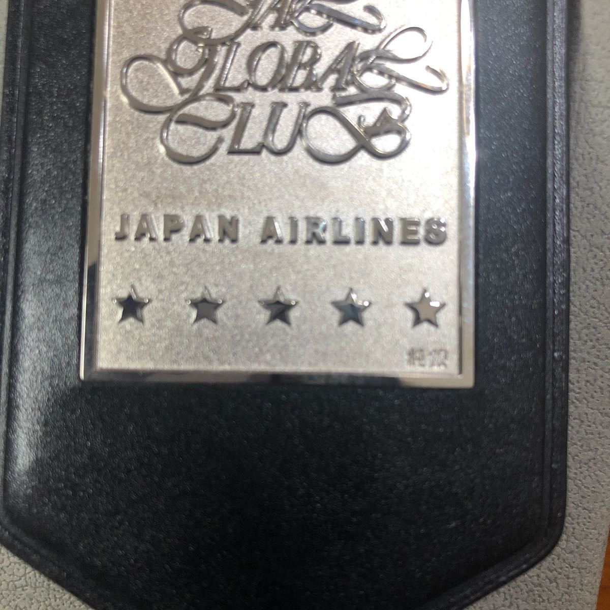 オリジナル 純銀 JALグローバルクラブ 黒色 亀タグネームタグ 日本航空 