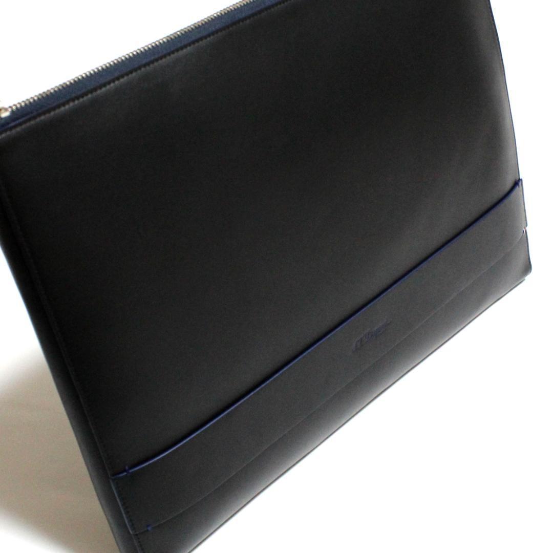 デュポン S.T. DUPONT 185002 L字ファスナー レザークラッチバッグ