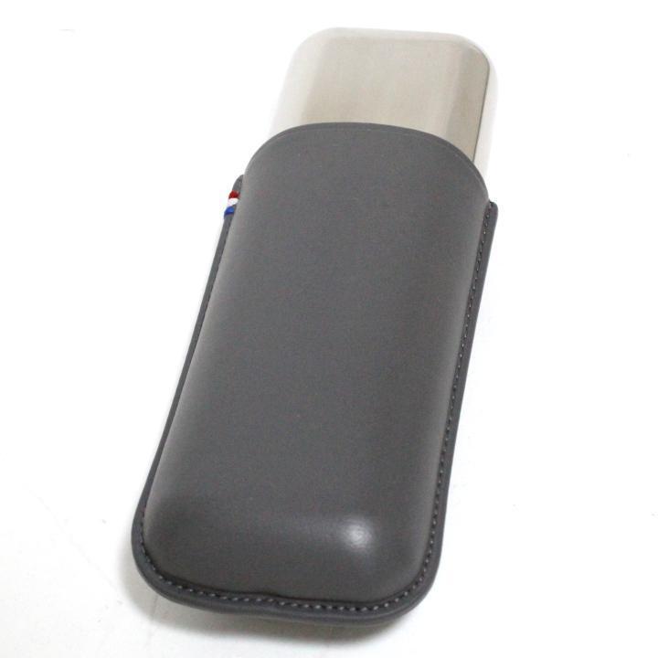 デュポン S.T.Dupont 183013 レザー×メタル 2本用 シガーケース/葉巻
